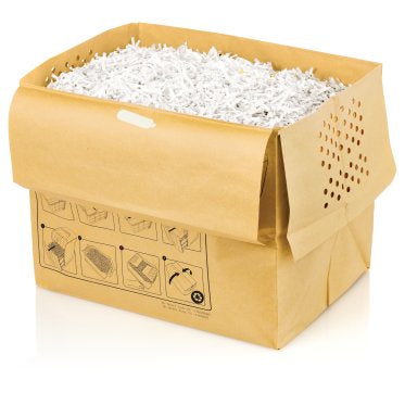 Image of Swingline® 11 gallon recyclable paper shredder bags for stack and shred 250X, 300X and 300M auto feed shredders, 5/Pack